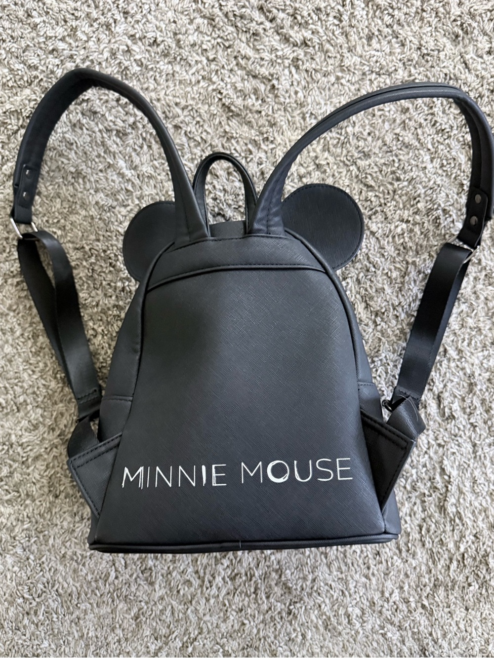 NWOT Disney Parks Loungefly Kids Black Backpack with Red Minnie Bow - Picture 3 of 7